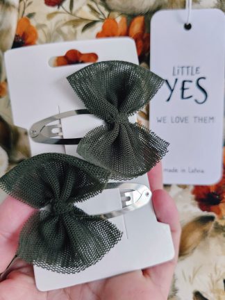 Mazā tilla matu sprādze "Haki zaļš"