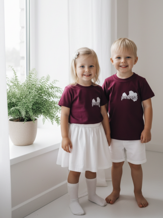 Latvisks T-krekls bordo tonī “Mana Latvija” no 92-146 izmēram