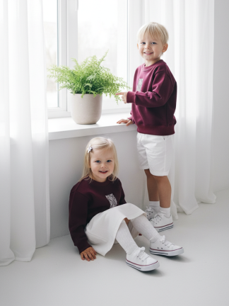 Latvisks džemperis bordo tonī “Auseklis” no 80-140 izmēram