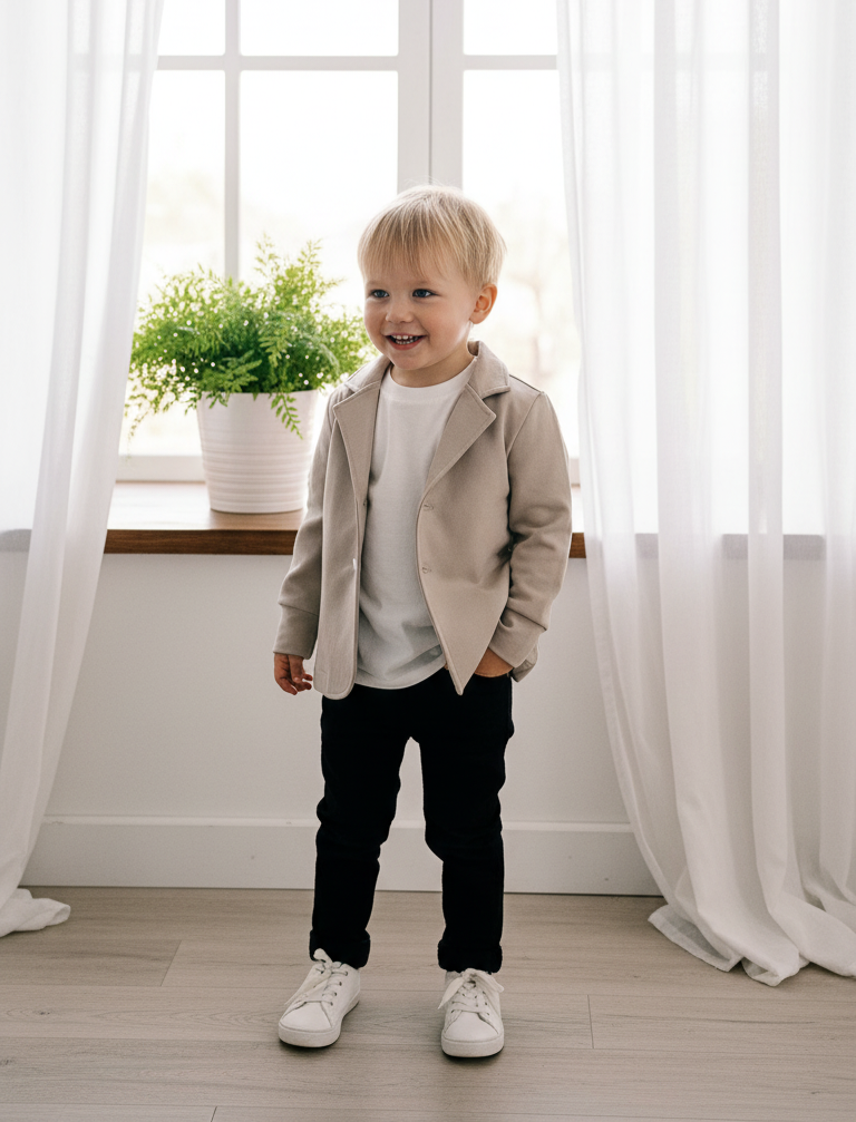 Žakete lielākiem zēniem "Bēšs" no 104-140 izmēram