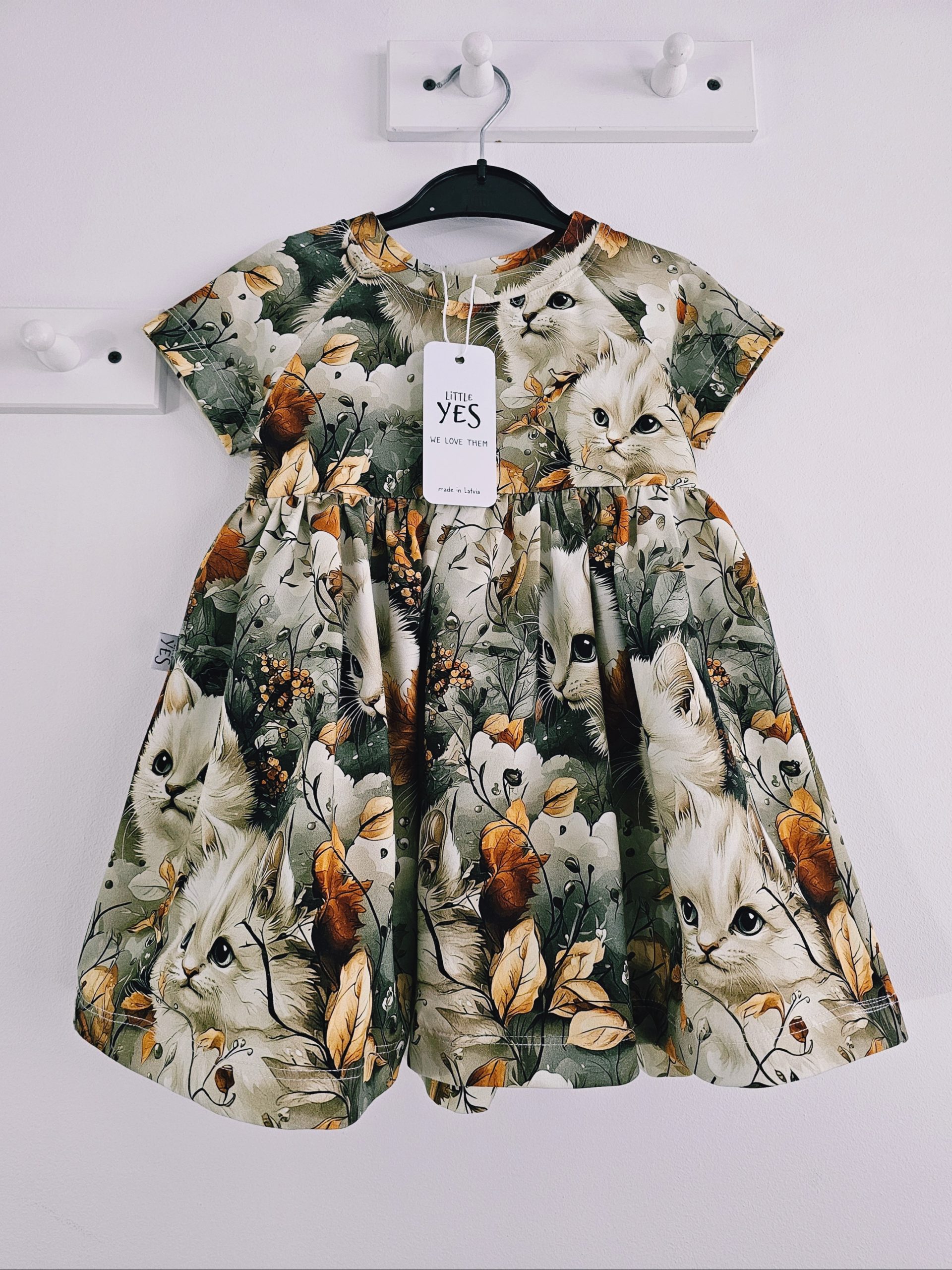 Kleita ar īsām piedurknēm "Kaķi" no 80-140 izmēram - Image 8