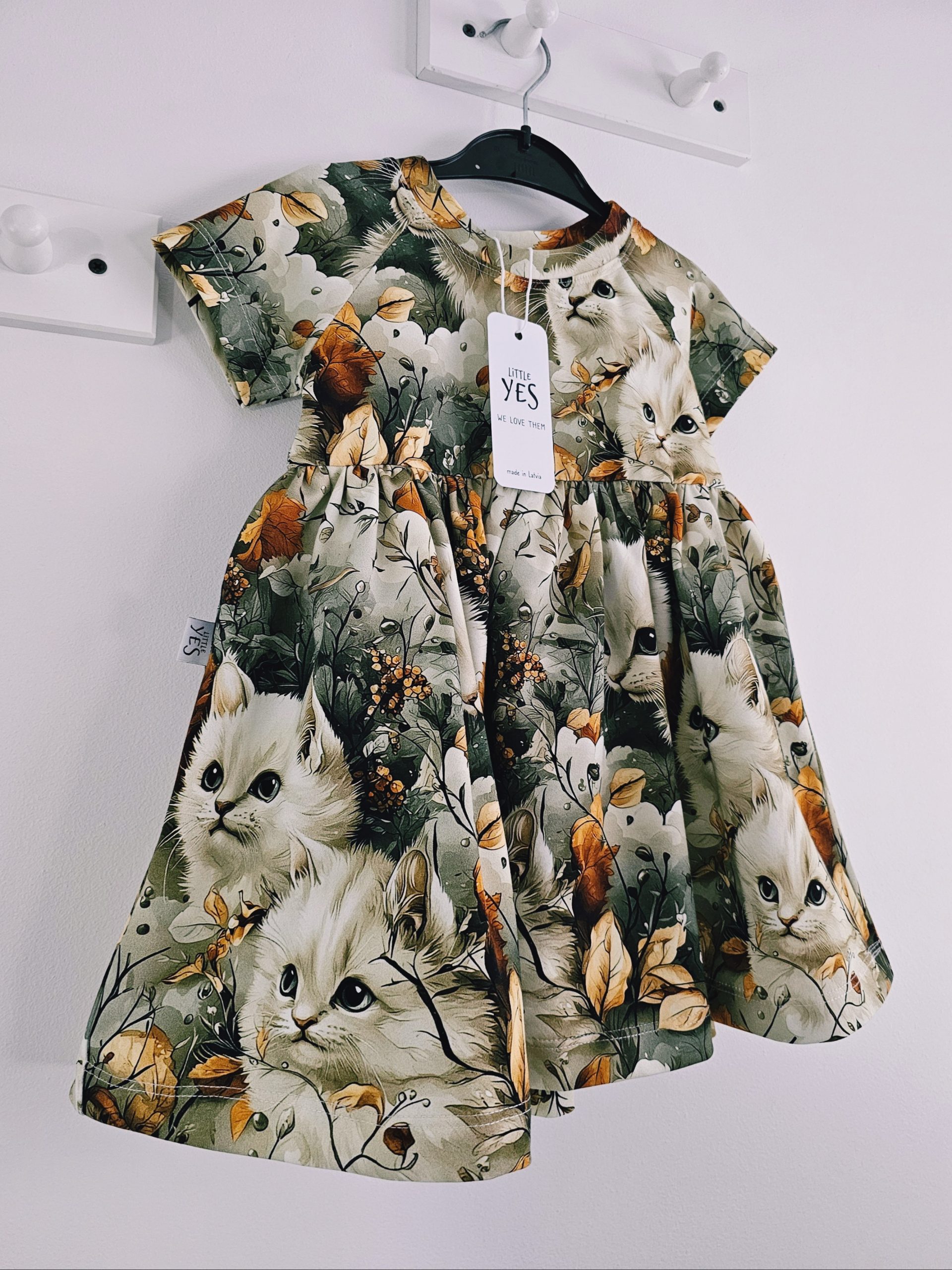 Kleita ar īsām piedurknēm "Kaķi" no 80-140 izmēram - Image 7